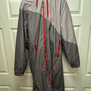 Speedo Gray and Red Swim Parka